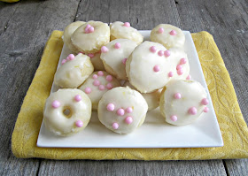 Baked Lemon Glazed Mini Doughnuts