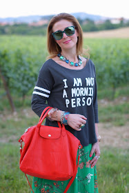 Not a morning person t-shirt, HYPE occhiali da sole, Longchamp Le Pliage cuir, Fashion and Cookies, fashion blogger