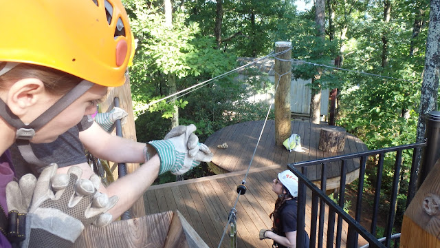Zipline practice area at The Gorge