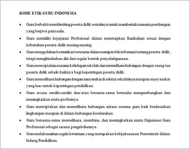 guru merupakan sebuah profesi yang dijalani oleh orang yang mempunyai syarat administratif Kode Etik Guru Indonesia Beserta Penjelasannya