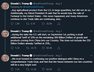 Trump tweets 10% tariff