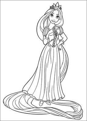 Halloween Coloring Pages: Disney Princess Coloring Pages - Rapunzel