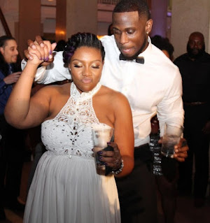 Derrick Jaxn with his wife Da’Naia Jackson in their wedding