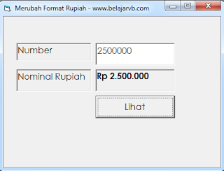 Cara Membuat Format Rupiah Pada VB 6.0