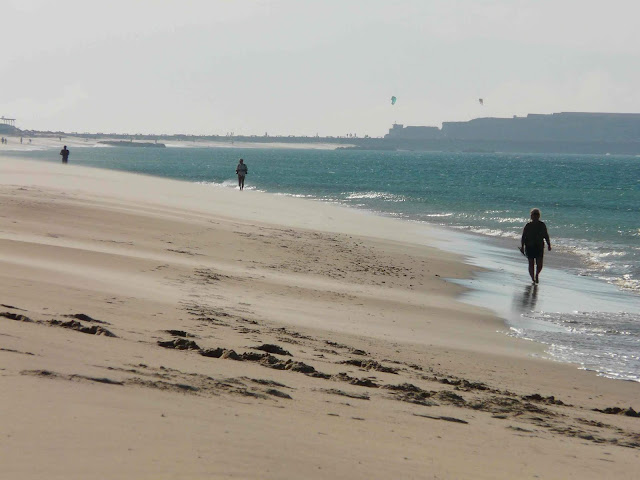 Slow travel - walking along the beach to Tarifa