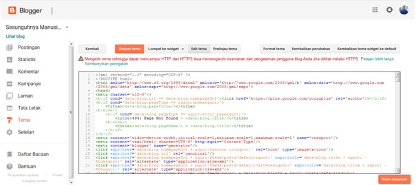 trik mengatasi kode error XML pada HTML blog