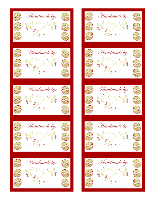 Free Printable Christmas From the Kitchen of or Hand Made Labels.