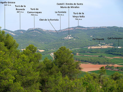 Panoràmica de la Serra de Miralles des del Coll de la Llebre