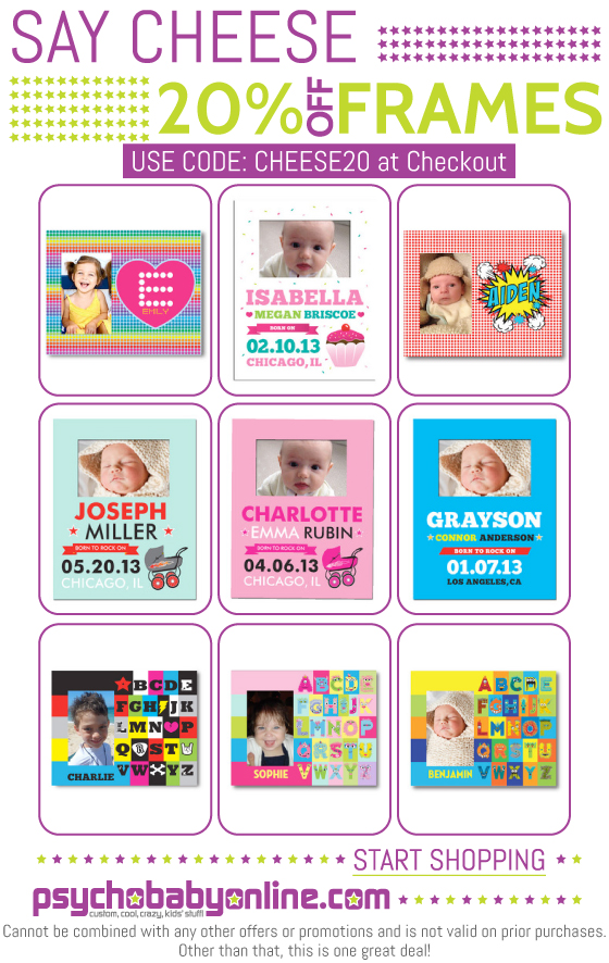 Personalized Picture Frames from Psychobaby