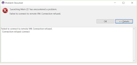 Failed to connect to remove VM - Connection refused: connect error