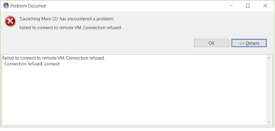 Failed to connect to remove VM - Connection refused: connect error