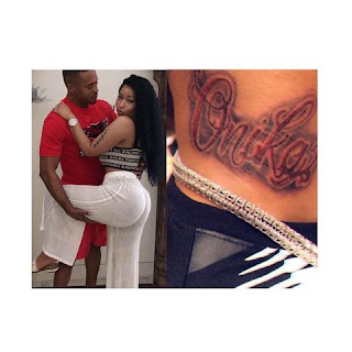 Nicki Minaj's Boyfriend Gets Her Name Tattooed on His Neck