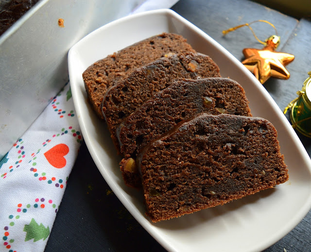 Choc- Dates Loaf | Eggless Choc Dates Cake