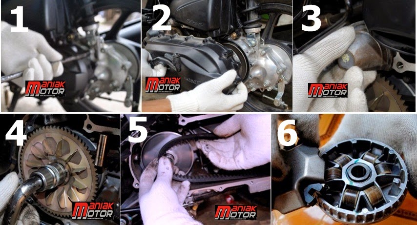 Tips Motor  Cara Sederhana Ganti  Roller CVT Honda Beat  