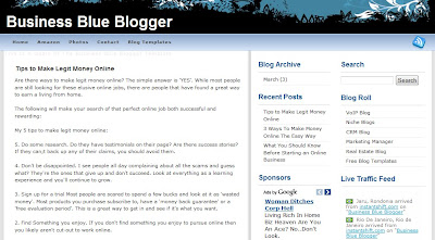 Tema Business Blue blogspot