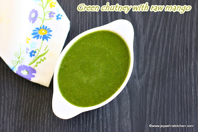 Green chutney for chaat