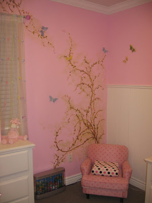 wall wallpaper - 3D Pink Butterflies on The Bedrooms Wall Wallpaper, kids wall decorating