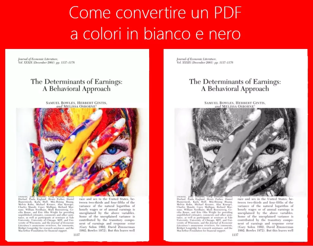 Convertire PDF da colori a bianco e nero