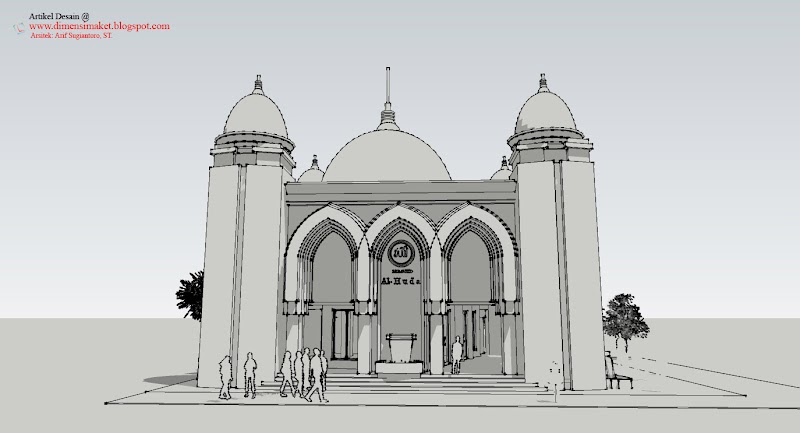 41+ Sketsa Masjid 3d