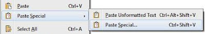 paste special
