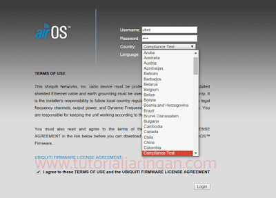 Cara Menampilkan Compliance Test di Firmware Radio Ubiquiti