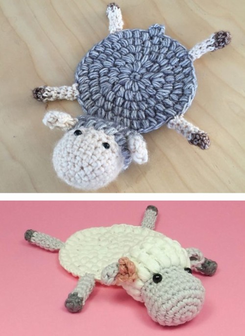 Amelia the Sheep Coaster - Free Crochet Pattern