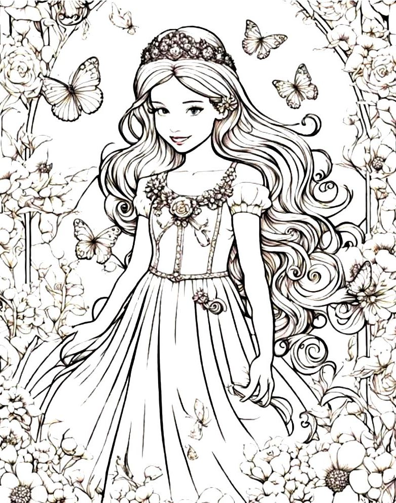 Princess coloring image