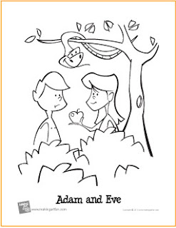 The Art of Andy Fling: Adam and Eve | Free Coloring Page