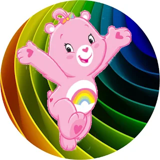 Care Bears Party, Toppers or Free Printable Candy Bar Labels.