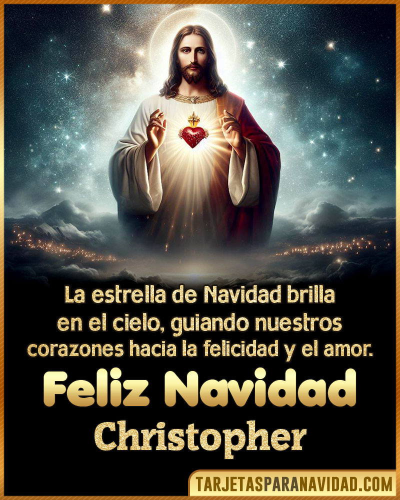 Tarjetas de navidad cristianas para Christopher