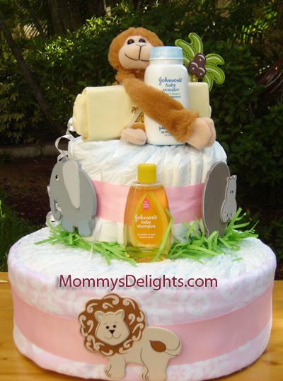 Makingbaby Girl on Baby The Chubby Hippo And Elephant Make This Diaper Cake A Cute Piece