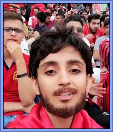 False Beard - Real Fan Woman Wears Beard To Watch Iran Play Football