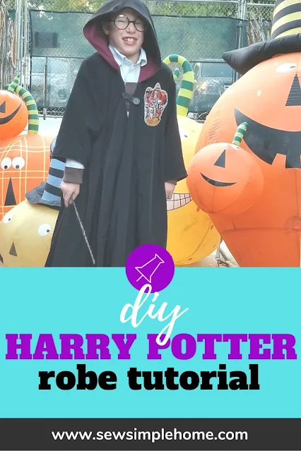 Make your own wizard costume with this  diy harry potter robe tutorial.