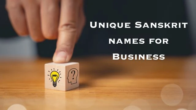 Unique Sanskrit names for Business