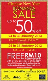 Bonia Group Chinese New Year Bonanza 2013 Branded Shopping Save Money EverydayOnSales