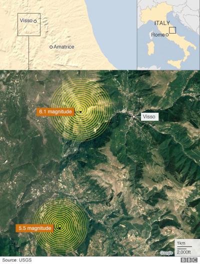 Gempa Italia Merusak Bangunan di Kota-Kota Bersejarah