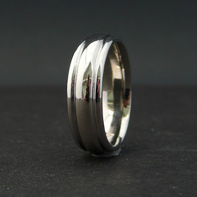 This is a men's Palladium wedding band