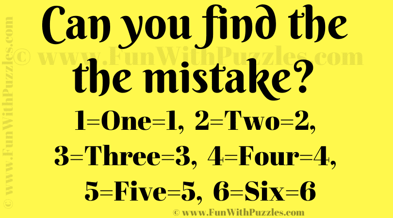 Spot the Mistake: Picture Puzzles Challenge