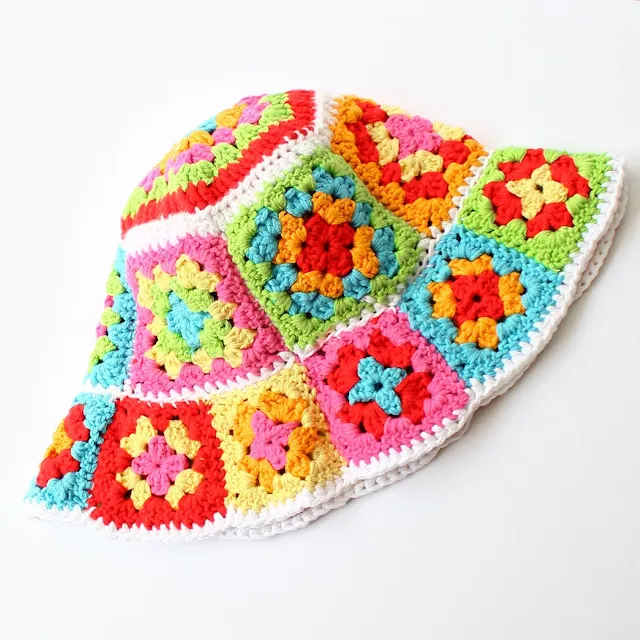 Granny Square Bucket Hat by