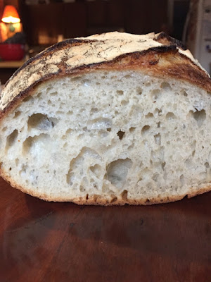 sliced sourdough loaf