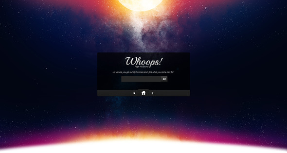 Whoops - Error Page - 404 Pages Specialty Pages