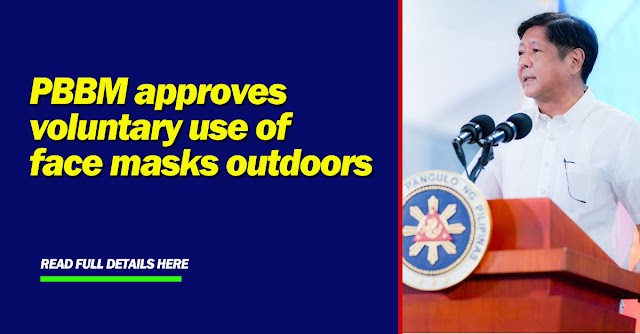 PBBM approves voluntary use of face masks outdoors