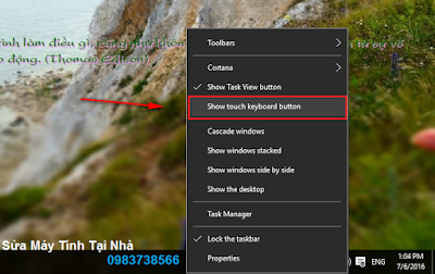 Cách mở bàn phím ảo - H01