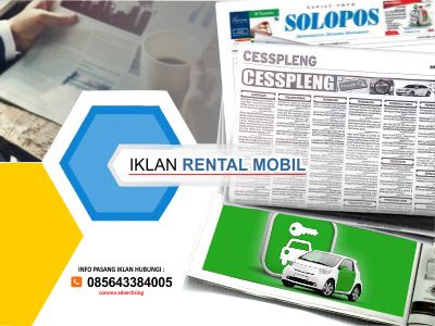 pasang Iklan Rental mobil koran Solopos