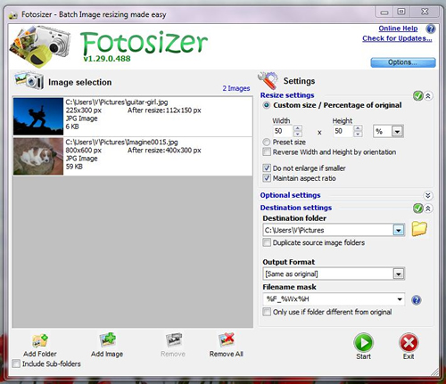 image resizer software windows 7. The software allows you to add images one by one, but, if needed, 