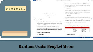 proposal bantuan dana usaha bengkel motor