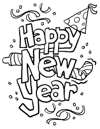 happy new year images in black and white