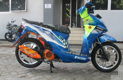 modifikasi motor beat standar 