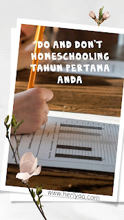 Do and dont homeschooling tahun pertama Anda