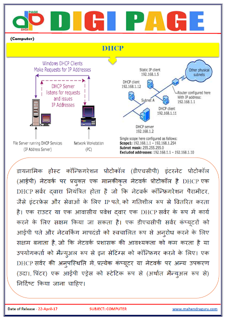  DP | DHCP | 22 - APR - 17 | IMPORTANT FOR SBI PO